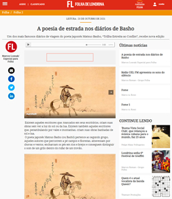 A poesia de estrada nos diários de Basho - Folha de Londrina